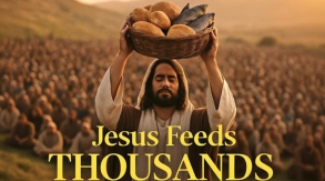 Matthew 14:13–21 "The feeding of the five thousand"